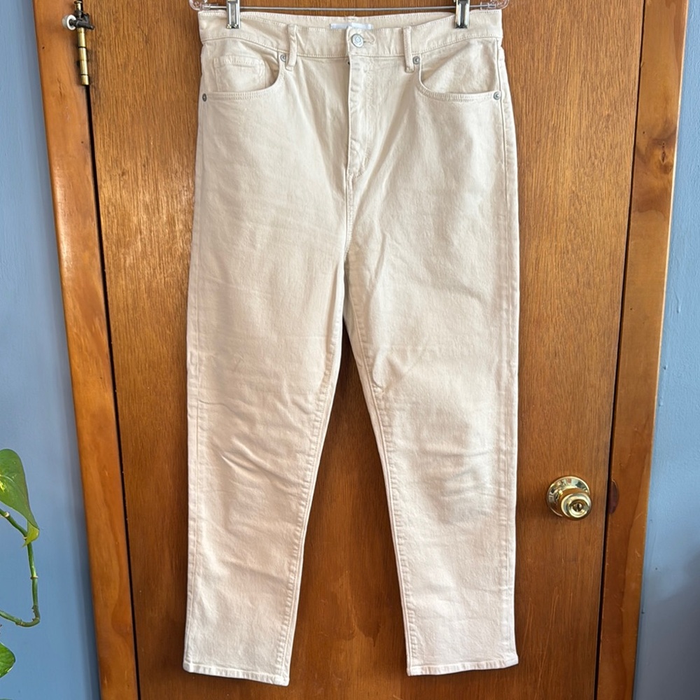 LOFT Beige The Slim Denim Pant Sz 8